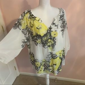 ALYX Women Sheer Button Down Blouse NWT SZ 3X